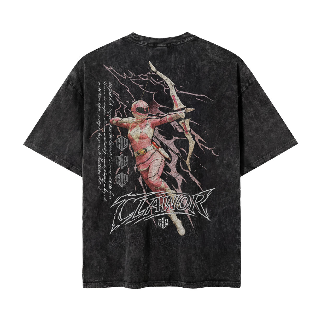 PWR: Mighty Morphin Pink Ranger Oversized Washed Tee