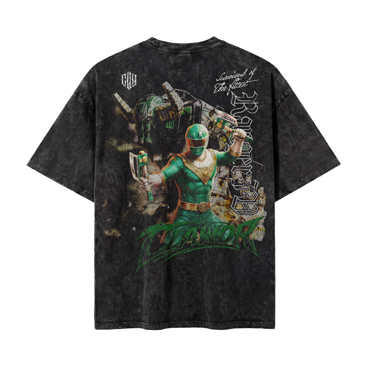 PWR: Zeo Green Ranger Oversized Washed Tee