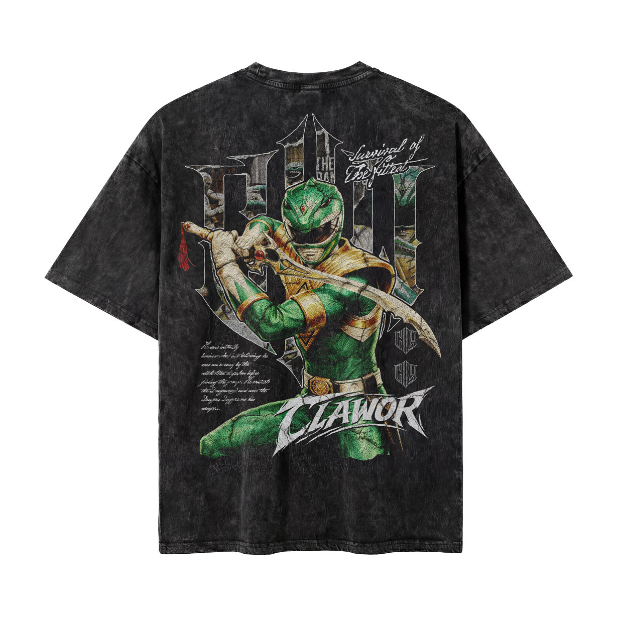 PWR: Mighty Morphin Green Ranger S2 Oversized Washed Tee