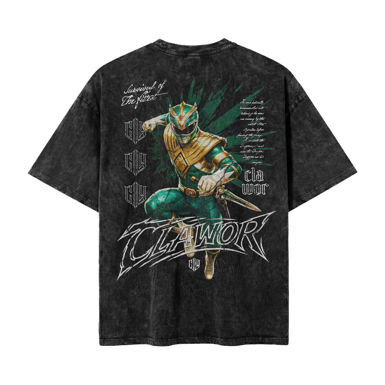 PWR: Mighty Morphin Green Ranger S1 Oversized Washed Tee