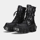 CLAWOR “METAL ROCK” High Leather Combat Boots (EU 35–45)