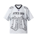 CLAWOR REACH HIGH Snake Skin Oversized Jersey – White (M–2XL)