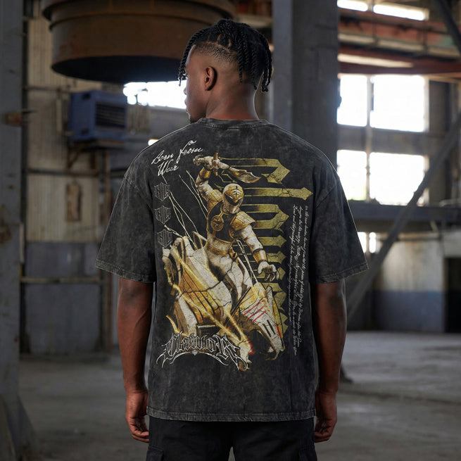 PWR: Mighty Morphin White Ranger S2 Oversized Washed Tee