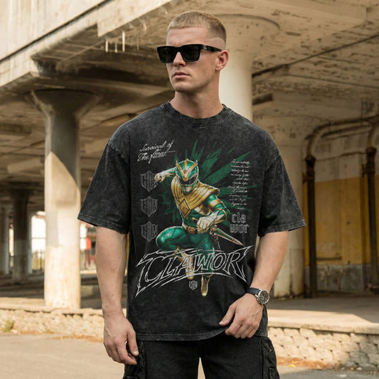PWR: Mighty Morphin Green Ranger S1 Oversized Washed Tee