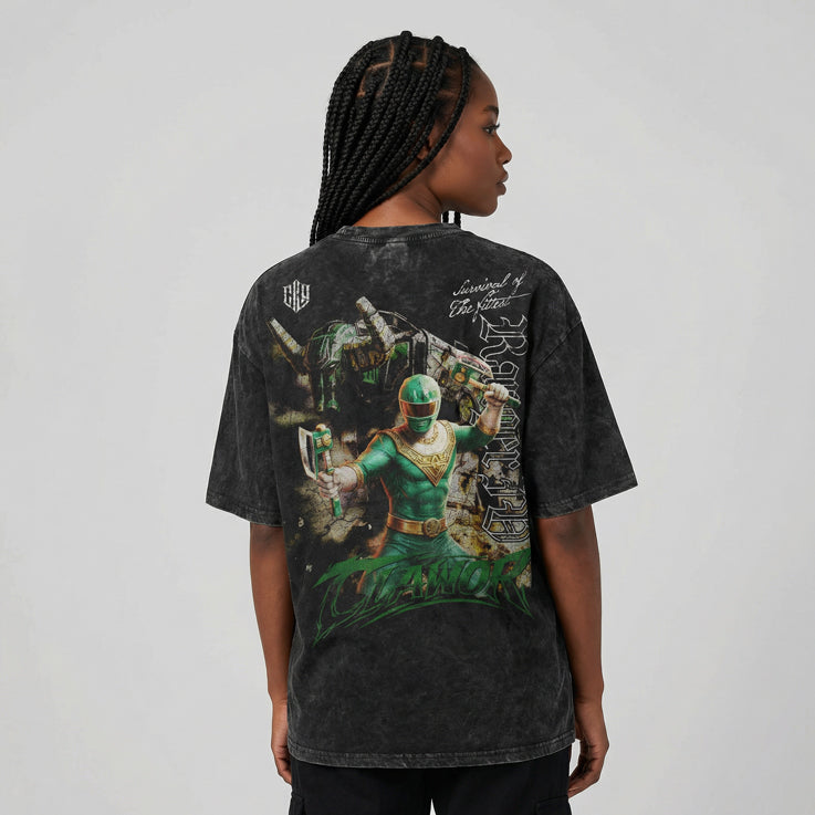 PWR: Zeo Green Ranger Oversized Washed Tee