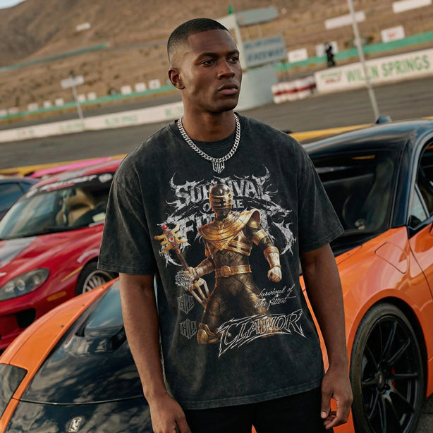 PWR: Gold Zeo Ranger Oversized Washed Tee