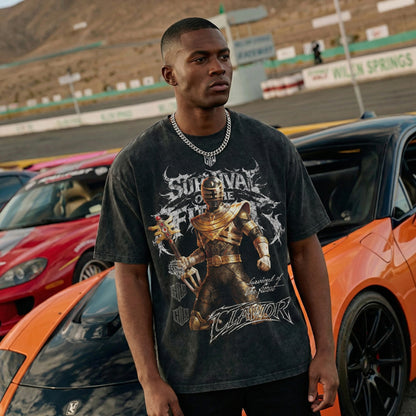 PWR: Gold Zeo Ranger Oversized Washed Tee