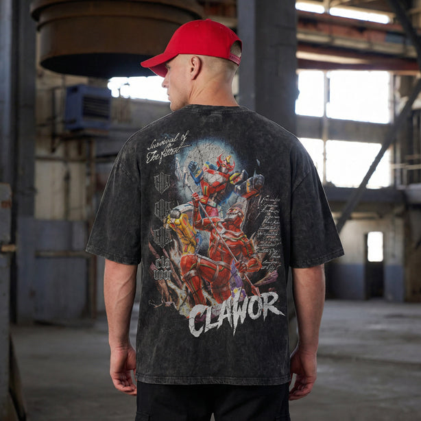PWR: Mighty Morphin Megazord Oversized Washed Tee