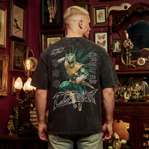 PWR: Mighty Morphin Green Ranger S1 Oversized Washed Tee