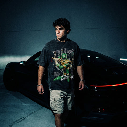 PWR: Mighty Morphin Green Ranger S2 Oversized Washed Tee