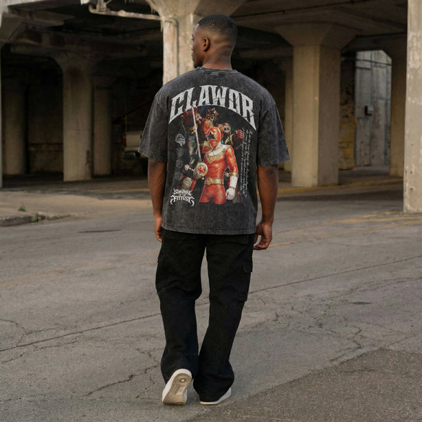 PWR: Zeo Red Ranger Oversized Washed Tee