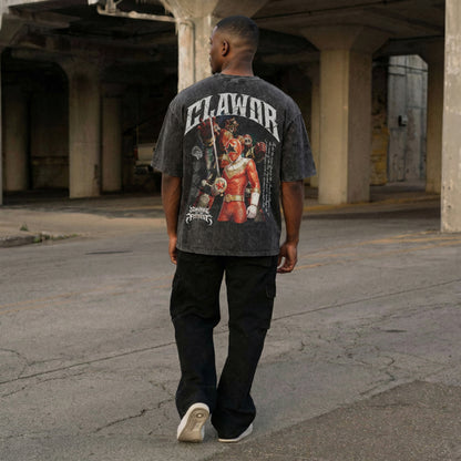 PWR: Zeo Red Ranger Oversized Washed Tee