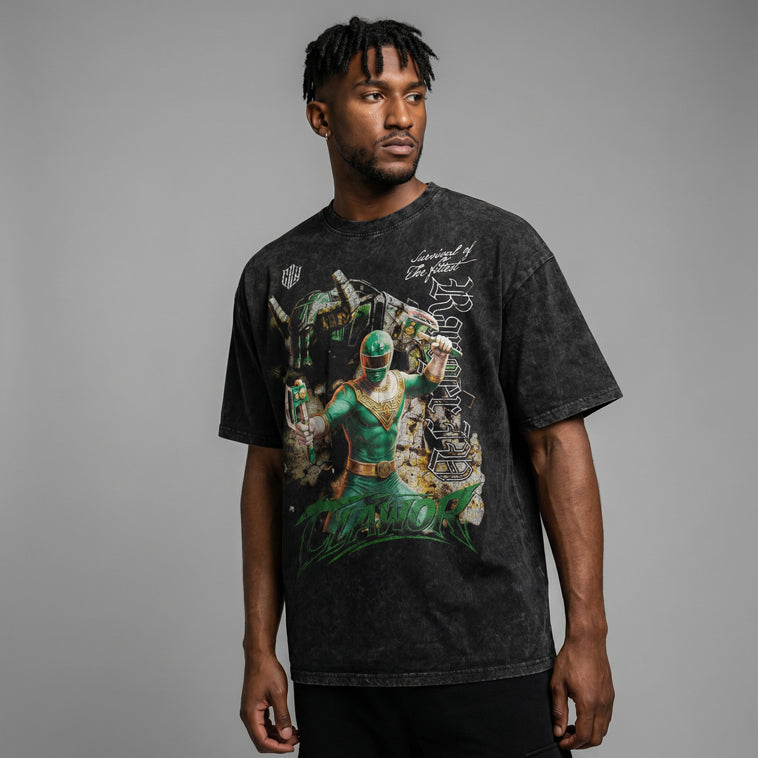 PWR: Zeo Green Ranger Oversized Washed Tee