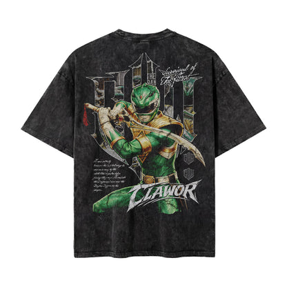 PWR: Mighty Morphin Green Ranger S2 Oversized Washed Tee