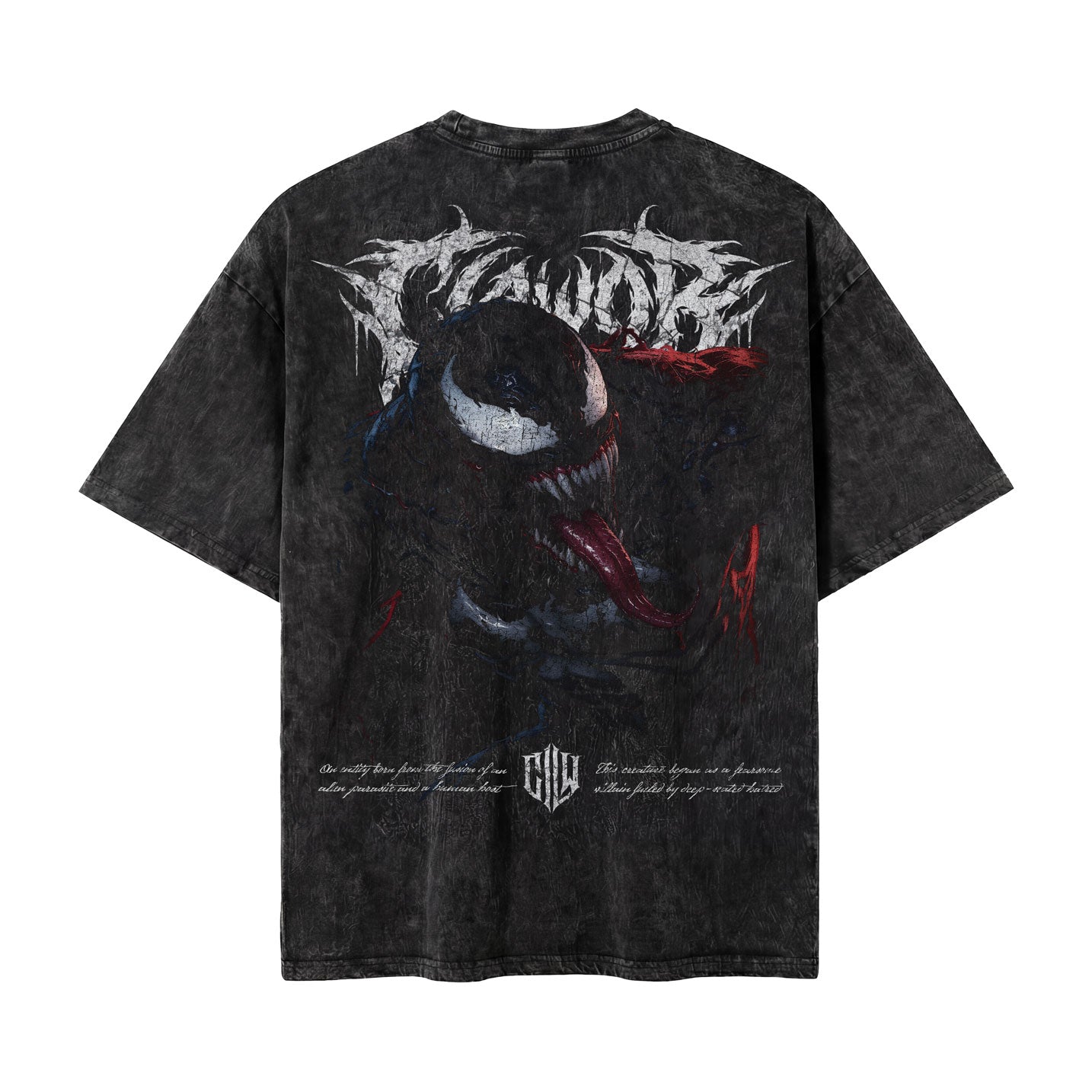 Limited Edition | MRVL: Black Symbiote Oversized Washed Tee