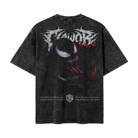 Limited Edition | MRVL: Black Symbiote Oversized Washed Tee