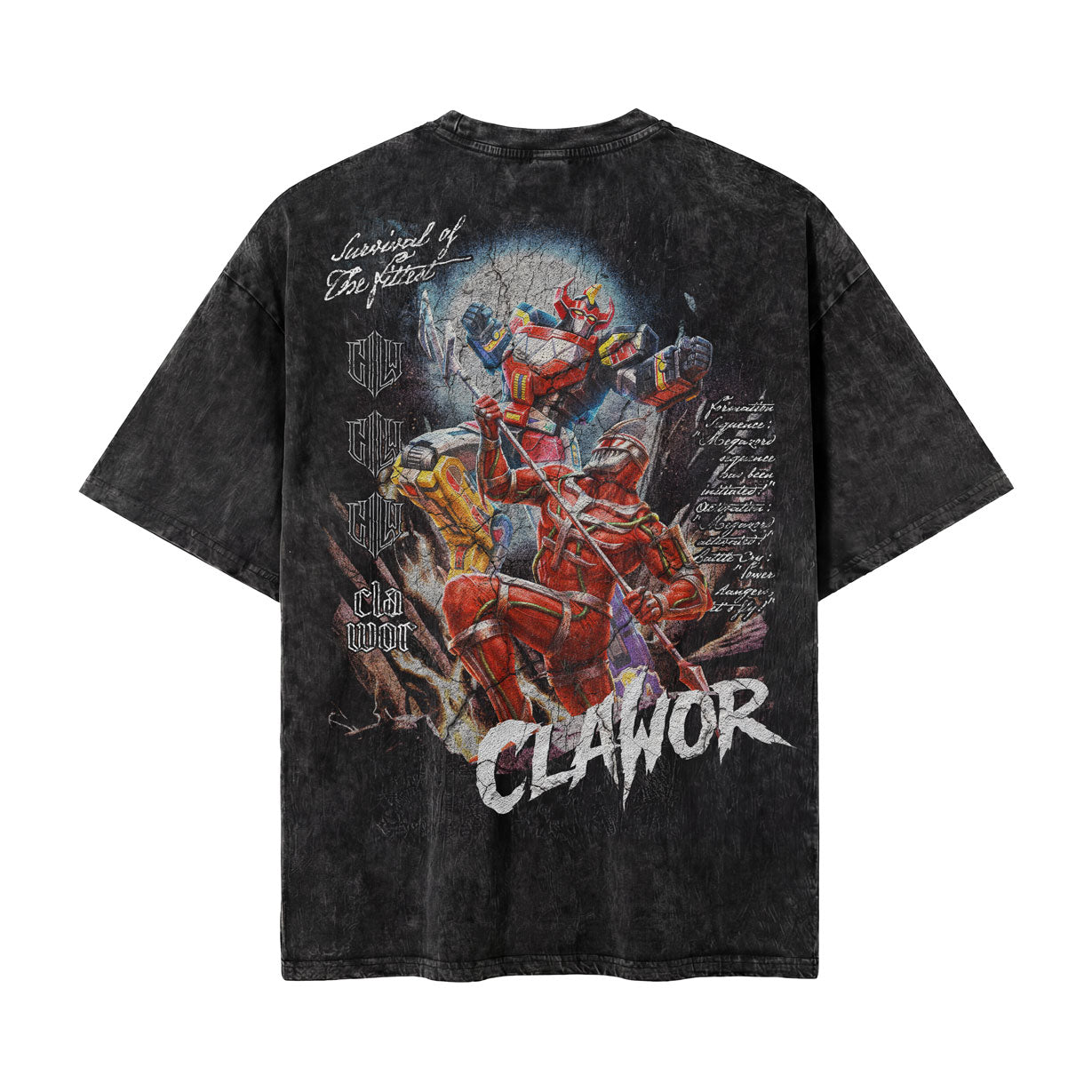 PWR: Mighty Morphin Megazord Oversized Washed Tee