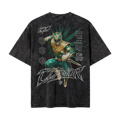 PWR: Mighty Morphin Green Ranger S1 Oversized Washed Tee