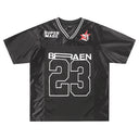 CLAWOR 23 SUPER Satin Mesh Varsity Jersey – Black/White (M–2XL)