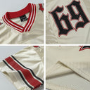 CLAWOR 69 GOTHIC Satin Mesh Varsity Jersey – White/Red (M–2XL)