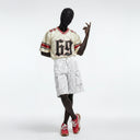 CLAWOR 69 GOTHIC Satin Mesh Varsity Jersey – White/Red (M–2XL)