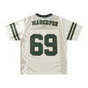 CLAWOR 69 STAR Satin Mesh Varsity Jersey – White/Green (M–2XL)