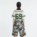 CLAWOR 69 STAR Satin Mesh Varsity Jersey – White/Green (M–2XL)