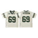 CLAWOR 69 STAR Satin Mesh Varsity Jersey – White/Green (M–2XL)