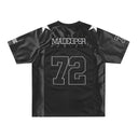 CLAWOR 72 STAR Satin Mesh Varsity Jersey – Black/White (M–2XL)