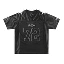 CLAWOR 72 STAR Satin Mesh Varsity Jersey – Black/White (M–2XL)