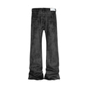 CLAWOR ASH VOID Washed Black Wide-Leg Denim – Grunge Streetwear Jeans (Sizes M–2XL)