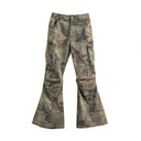 CLAWOR CAMO FLARE OPS Tactical Cargo Jeans – Oversized Streetwear Camo Pants (M–2XL)