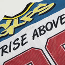 CLAWOR FORGE AHEAD Multi-Color Varsity Jersey – White/Blue/Red (M–2XL)