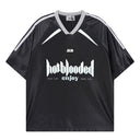 CLAWOR HOTBLOODED Oversized Performance Jersey – Black/Silver (M–2XL)
