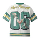 CLAWOR MOVE FORWARD Angel Heart Oversized Jersey – White&Green (M–2XL)