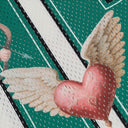 CLAWOR MOVE FORWARD Angel Heart Oversized Jersey – White&Green (M–2XL)