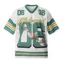 CLAWOR MOVE FORWARD Angel Heart Oversized Jersey – White&Green (M–2XL)