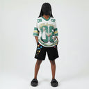 CLAWOR MOVE FORWARD Angel Heart Oversized Jersey – White&Green (M–2XL)
