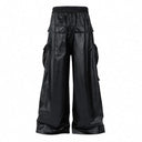 CLAWOR OBSIDIAN VOID Black Techwear Cargo Pants – Futuristic Streetwear Bottoms (M–2XL)