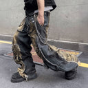CLAWOR RAVAGER Distressed Multi-Panel Jeans – Apocalyptic Streetwear Pants Denim (M–2XL)