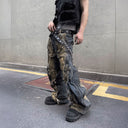 CLAWOR RAVAGER Distressed Multi-Panel Jeans – Apocalyptic Streetwear Pants Denim (M–2XL)