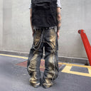 CLAWOR RAVAGER Distressed Multi-Panel Jeans – Apocalyptic Streetwear Pants Denim (M–2XL)