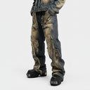 CLAWOR RAVAGER Distressed Multi-Panel Jeans – Apocalyptic Streetwear Pants Denim (M–2XL)