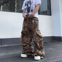 CLAWOR VENOM CAMO Wide-Leg Cargo Pants – Military Streetwear (M–2XL)