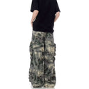 CLAWOR WARZONE Washed Camo Multi-Pocket Cargo – Oversized Streetwear Pants (M–2XL)