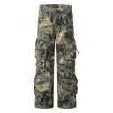 CLAWOR WARZONE Washed Camo Multi-Pocket Cargo – Oversized Streetwear Pants (M–2XL)