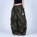 CLAWOR WILD HUNT Leopard Wide-Leg Cargo Pants – Oversized Streetwear Cargos (M–2XL)
