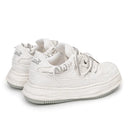 CLAWOR “DADDY WHITE” Distressed Low-Top Sneaker (EU 36–44)