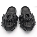 CLAWOR “SKULL SLIDE” 3D Black Bone Sandals (EU 36–45)