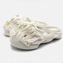 CLAWOR “SKULL SLIDE” 3D White Bone Sandals (EU 36–45)